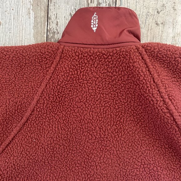 Free People FP Movement Hit the Slopes Fleece Jacket Henna - Picture 13 of 15